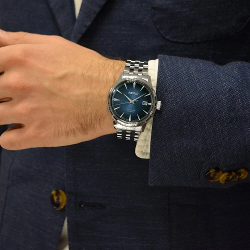 Чоловічий годинник SEIKO PRESAGE COCKTAIL TIME BLUE MOON SRPB41J1 купити за ціною 21200 грн на сайті - THEWATCH