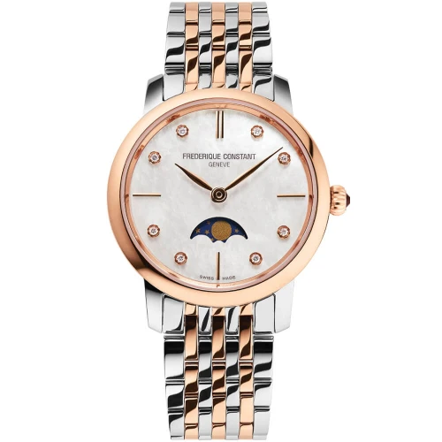Жіночий годинник FREDERIQUE CONSTANT SLIMLINE LADIES MOONPHASE FC-206MPWD1S2B купити за ціною 82690 грн на сайті - THEWATCH