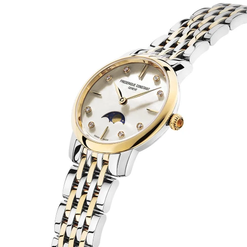 Жіночий годинник FREDERIQUE CONSTANT SLIMLINE LADIES MOONPHASE FC-206MPWD1S3B купити за ціною 82690 грн на сайті - THEWATCH