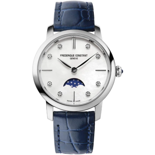 Жіночий годинник FREDERIQUE CONSTANT SLIMLINE LADIES MOONPHASE FC-206MPWD1S6 купити за ціною 62020 грн на сайті - THEWATCH