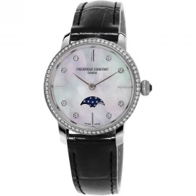 Жіночий годинник FREDERIQUE CONSTANT SLIMLINE LADIES MOONPHASE FC-206MPWD1SD6 купити за ціною 153570 грн на сайті - THEWATCH