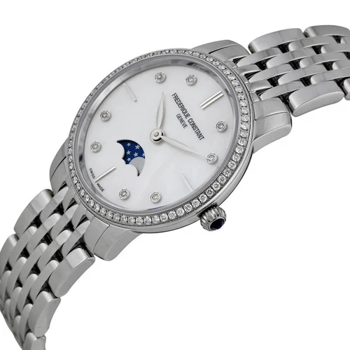 Жіночий годинник FREDERIQUE CONSTANT SLIMLINE LADIES MOONPHASE FC-206MPWD1SD6B купити за ціною 177190 грн на сайті - THEWATCH