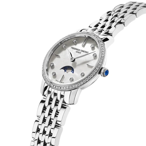 Жіночий годинник FREDERIQUE CONSTANT SLIMLINE LADIES MOONPHASE FC-206MPWD1SD6B купити за ціною 177190 грн на сайті - THEWATCH
