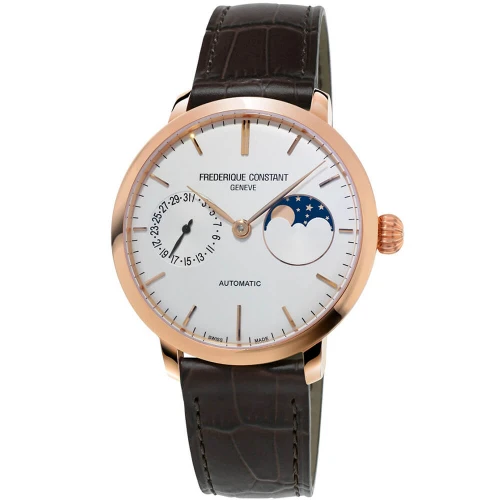 Чоловічий годинник FREDERIQUE CONSTANT SLIMLINE MOONPHASE MANUFACTURE FC-702V3S4 купити за ціною 200120 грн на сайті - THEWATCH