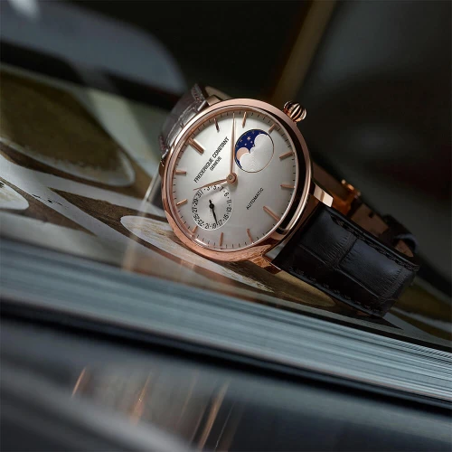 Чоловічий годинник FREDERIQUE CONSTANT SLIMLINE MOONPHASE MANUFACTURE FC-702V3S4 купити за ціною 200120 грн на сайті - THEWATCH