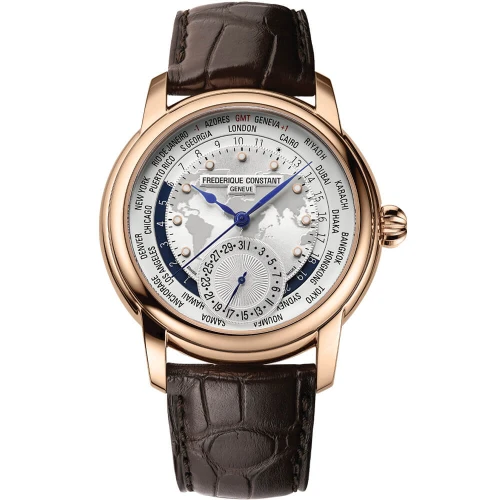 Чоловічий годинник FREDERIQUE CONSTANT CLASSIC WORLDTIMER MANUFACTURE FC-718WM4H4 купити за ціною 277600 грн на сайті - THEWATCH