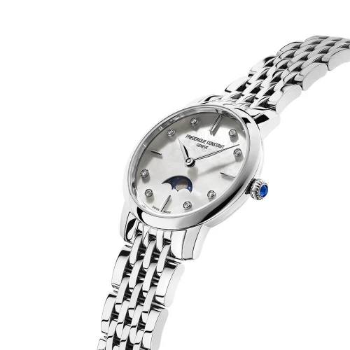 Жіночий годинник FREDERIQUE CONSTANT SLIMLINE LADIES MOONPHASE FC-206MPWD1S6B купити за ціною 70880 грн на сайті - THEWATCH