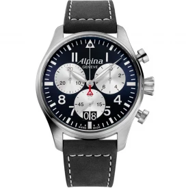 Чоловічий годинник ALPINA STARTIMER PILOT QUARTZ CHRONOGRAPH BIG DATE AL-372NS4S6 купити за ціною 45420 грн на сайті - THEWATCH