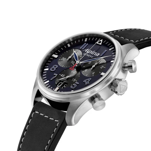 Чоловічий годинник ALPINA STARTIMER PILOT QUARTZ CHRONOGRAPH BIG DATE AL-372NB4S6 купити за ціною 45420 грн на сайті - THEWATCH
