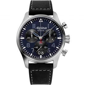 Чоловічий годинник ALPINA STARTIMER PILOT QUARTZ CHRONOGRAPH BIG DATE AL-372NB4S6 купити за ціною 45420 грн на сайті - THEWATCH