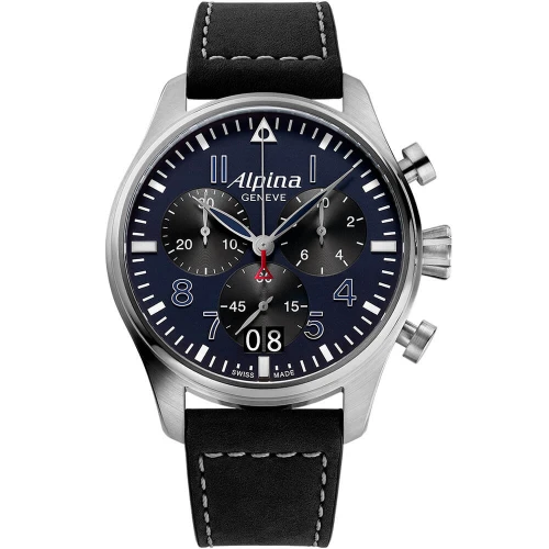 Чоловічий годинник ALPINA STARTIMER PILOT QUARTZ CHRONOGRAPH BIG DATE AL-372NB4S6 купити за ціною 45420 грн на сайті - THEWATCH