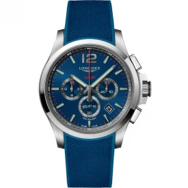 Чоловічий годинник LONGINES CONQUEST V.H.P. L3.727.4.96.9 купити за ціною 105920 грн на сайті - THEWATCH
