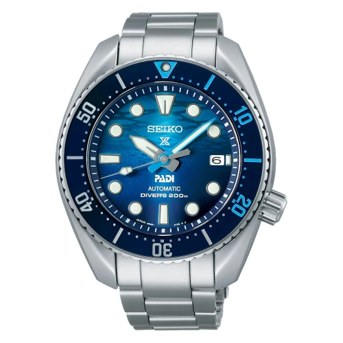 Чоловічий годинник SEIKO PROSPEX KING SUMO THE GREAT BLUE PADI SPECIAL EDITION SPB375J1 купити за ціною 63100 грн на сайті - THEWATCH