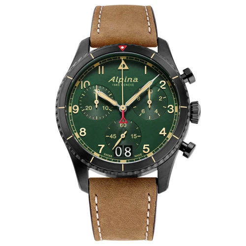 Чоловічий годинник ALPINA STARTIMER QUARTZ CHRONOGRAPH BIG DATE AL-372GR4FBS26 купити за ціною 51280 грн на сайті - THEWATCH