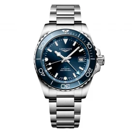 Чоловічий годинник LONGINES HYDROCONQUEST GMT L3.790.4.96.6 купити за ціною 174460 грн на сайті - THEWATCH