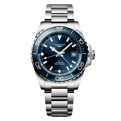 Чоловічий годинник LONGINES HYDROCONQUEST GMT L3.790.4.96.6 купити за ціною 174460 грн на сайті - THEWATCH