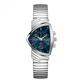 Чоловічий годинник HAMILTON VENTURA CHRONO QUARTZ "BLUE SUEDE SHOES" H24432141 купити за ціною 62060 грн на сайті - THEWATCH
