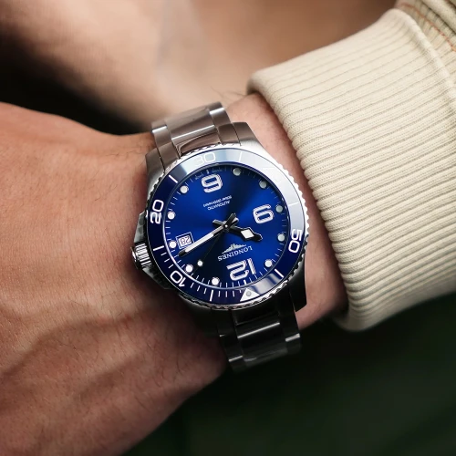 Чоловічий годинник LONGINES HYDROCONQUEST L3.780.4.96.6 купити за ціною 105920 грн на сайті - THEWATCH