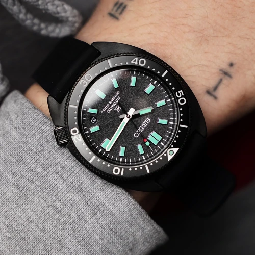 Чоловічий годинник SEIKO PROSPEX HERITAGE TURTLE 1968 RE-INTERPRETATION THE BLACK SERIES LIMITED EDITION SPB335J1 купити за ціною 53000 грн на сайті - THEWATCH