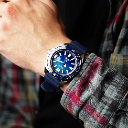 Чоловічий годинник SEIKO PROSPEX KING SAMURAI THE GREAT BLUE PADI EDITION SRPJ93K1 купити за ціною 32300 грн на сайті - THEWATCH
