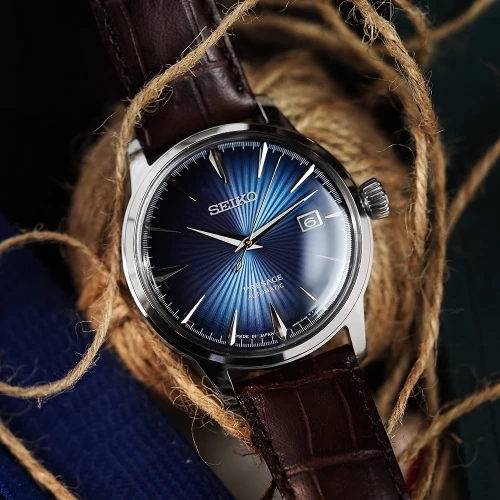 Чоловічий годинник SEIKO PRESAGE COCKTAIL TIME MIDNIGHT BLUE MOON SRPK15J1 купити за ціною 22200 грн на сайті - THEWATCH