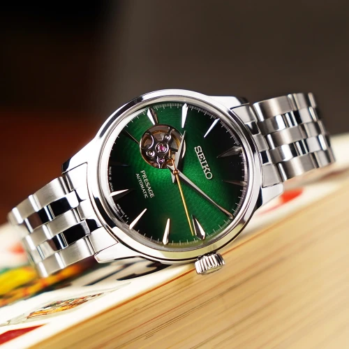 Чоловічий годинник SEIKO PRESAGE COCKTAIL TIME GRASSHOPPER SSA441J1 купити за ціною 24200 грн на сайті - THEWATCH