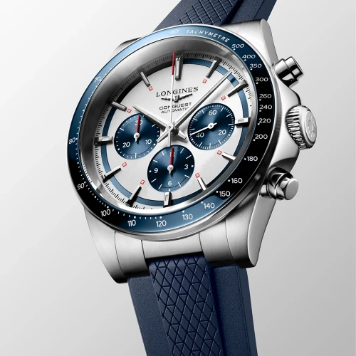 Чоловічий годинник LONGINES CONQUEST CHRONOGRAPH L3.835.4.98.9 купити за ціною 218070 грн на сайті - THEWATCH