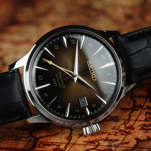 Чоловічий годинник SEIKO PRESAGE COCKTAIL TIME RUSTY NAIL GMT SSK039J1 купити за ціною 30300 грн на сайті - THEWATCH