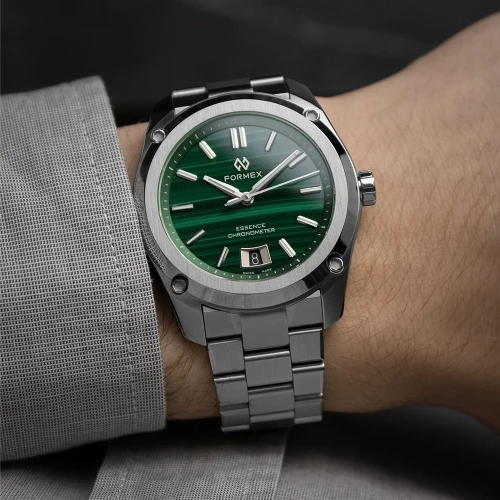 Чоловічий годинник FORMEX ESSENCE AUTOMATIC COSC "MALACHITE" 39MM LIMITED EDITION 0333.1.6690.100 купити за ціною 0 грн на сайті - THEWATCH