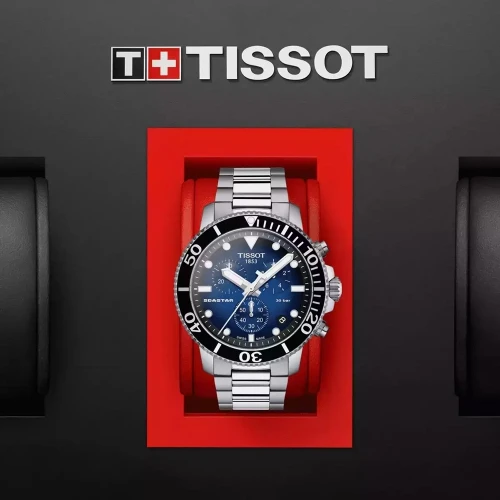 Чоловічий годинник TISSOT SEASTAR 1000 QUARTZ CHRONOGRAPH T120.417.11.041.01 купити за ціною 31470 грн на сайті - THEWATCH