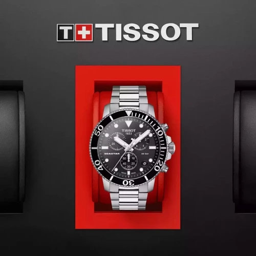 Чоловічий годинник TISSOT SEASTAR 1000 QUARTZ CHRONOGRAPH T120.417.11.051.00 купити за ціною 32090 грн на сайті - THEWATCH