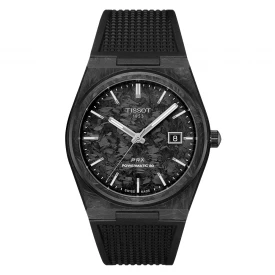Чоловічий годинник TISSOT PRX POWERMATIC 80 FORGED CARBON T137.907.97.201.00 купити за ціною 54710 грн на сайті - THEWATCH