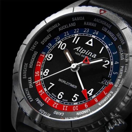 Чоловічий годинник ALPINA STARTIMER PILOT QUARTZ WORLDTIMER AL-255BRB4S26 купити за ціною 46400 грн на сайті - THEWATCH
