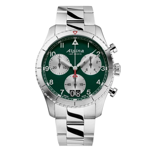 Чоловічий годинник ALPINA STARTIMER QUARTZ CHRONOGRAPH BIG DATE AL-372GRS4S26B купити за ціною 57630 грн на сайті - THEWATCH