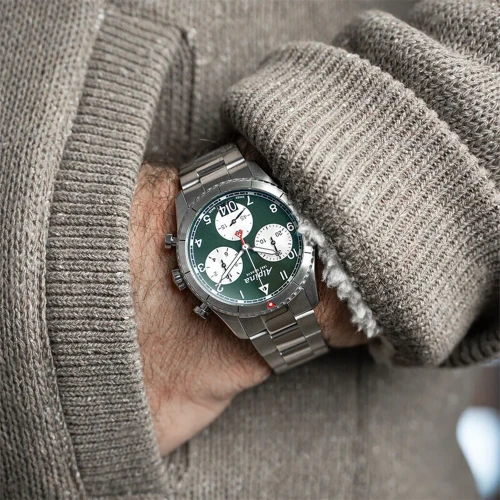 Чоловічий годинник ALPINA STARTIMER QUARTZ CHRONOGRAPH BIG DATE AL-372GRS4S26B купити за ціною 57630 грн на сайті - THEWATCH