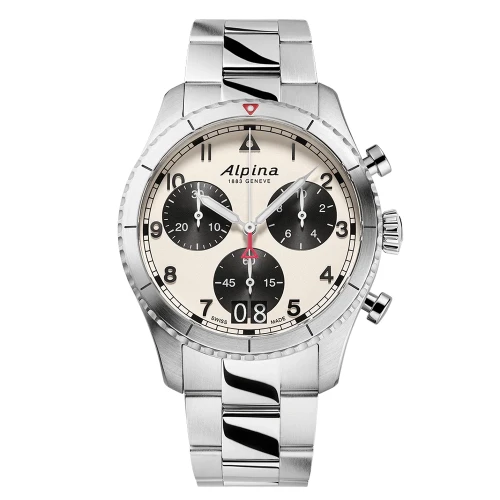 Чоловічий годинник ALPINA STARTIMER QUARTZ CHRONOGRAPH BIG DATE AL-372WB4S26B купити за ціною 56170 грн на сайті - THEWATCH
