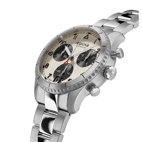 Чоловічий годинник ALPINA STARTIMER QUARTZ CHRONOGRAPH BIG DATE AL-372WB4S26B купити за ціною 56170 грн на сайті - THEWATCH
