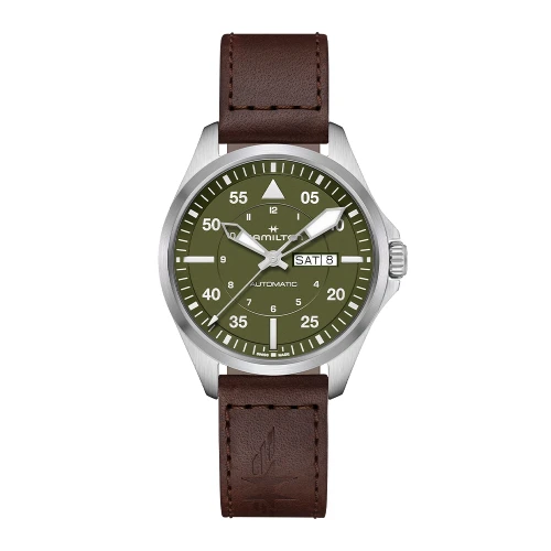Чоловічий годинник HAMILTON KHAKI AVIATION PILOT DAY DATE AUTO H64635560 купити за ціною 54830 грн на сайті - THEWATCH