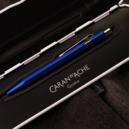 Ручка Caran d'Ache 849 COLORMAT-X Blue купить по цене 2195 грн на сайте - THEWATCH