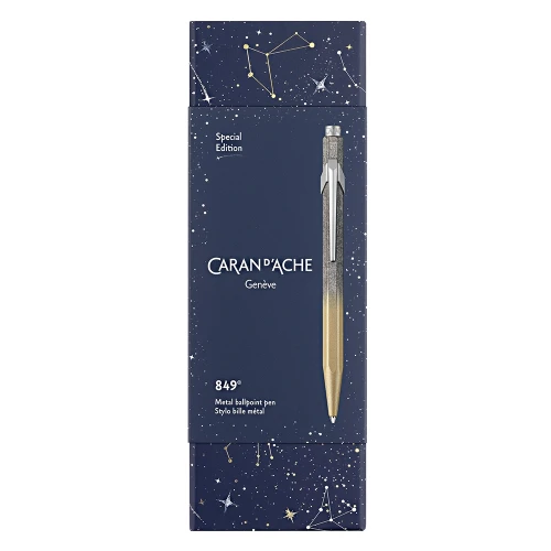 Ручка Caran d'Ache 849 Cosmic Blue Gilded Special Edition + box купити за ціною 3245 грн на сайті - THEWATCH