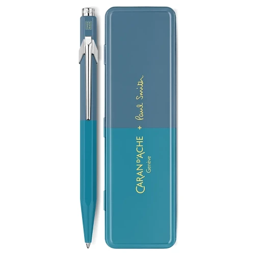 Ручка Caran d'Ache 849 PAUL SMITH Cyan Blue & Steel Blue Special Edition купити за ціною 3395 грн на сайті - THEWATCH