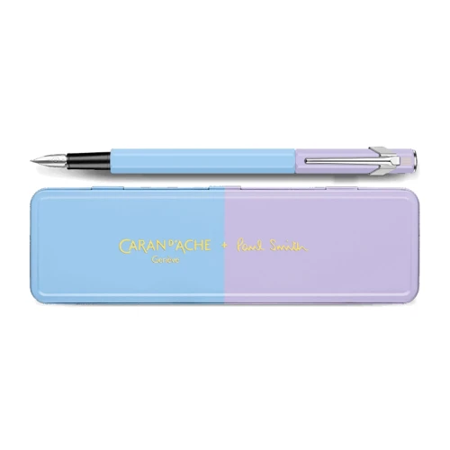Чернильная ручка Caran d'Ache 849 PAUL SMITH Sky Blue & Lavender Purple купить по цене 5795 грн на сайте - THEWATCH