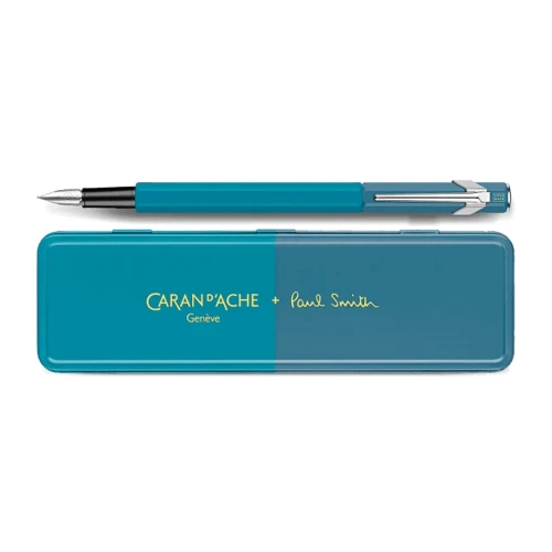 Чорнильна ручка Caran d'Ache 849 PAUL SMITH Cyan Blue and Steel Blue купити за ціною 5795 грн на сайті - THEWATCH
